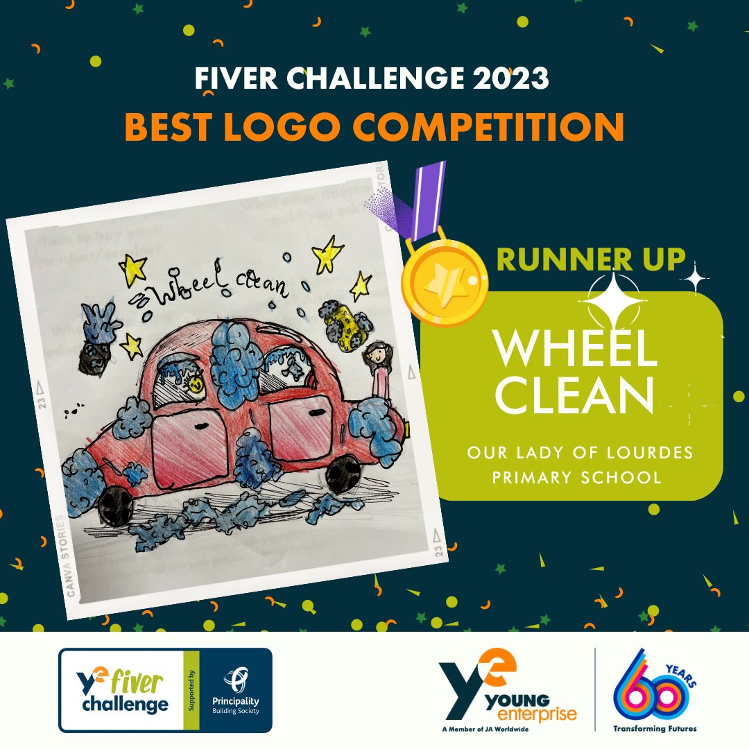 youngenterprise's tweet photo. We're super excited to announce the winner and runner up of the #FiverChallenge logo competition 2023🌟

Congratulations Horwich Parish Primary School &amp; @OLOLRottingdean 👏

Thank you to our judges at @PrincipalityBS! https://t.co/UdUzXbizNi
