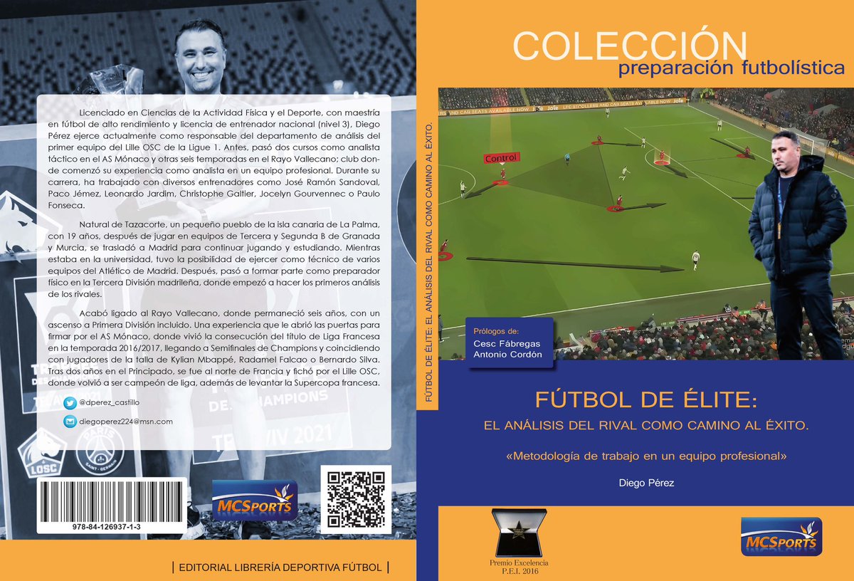 Próximamente, se podrá adquirir el libro que siempre quise leer cuando comencé como analista profesional "Fútbol de Élite".TODA mi metodología de trabajo, desde organizar un departamento hasta realizar los informes del rival, explicada y ejemplificada paso a paso <a href="/McSportsSocial/">McSports</a>