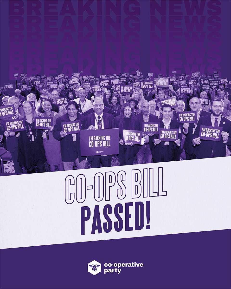 ScotCoopParty's tweet photo. Delighted to say that the #CMFSBill has been passed by the UK Parliament, thanks to everyone in Scotland who supported it. https://t.co/Tnd0RnZqvt