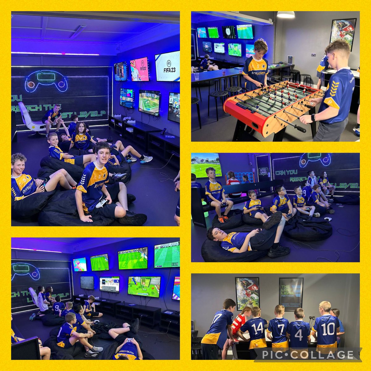 OLQOPPS's tweet photo. We had a great day celebrating our GAA players, their families and our school. Thanks to @domhnallN for presenting our teams with their medals 💙💛 Thanks to all the county players who sent words of encouragement @AontroimCnamB @Gaelfast_GAA @AntrimGAA @officialgaa https://t.co/9m9hBFFtCe