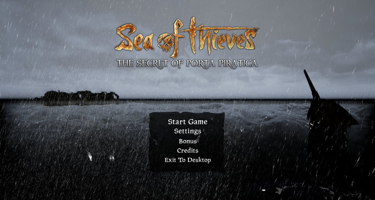 Thank goodness it's Friday! I am happy to reveal the title for my upcoming <a href="/RareLtd/">Rare Ltd.</a> <a href="/SeaOfThieves/">Sea of Thieves</a> fan game:

Sea of Thieves: The Secret of Porta Piratica

Tomorrow I'll share a few screenshots from behind the scenes in #UnrealEngine5! 
#SeaOfThieves #BeMorePirate