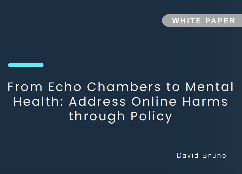 "From Echo Chambers to Mental Health: Address Online Harms through Policy", a white paper by our expert <a href="/DavidBruno_ca/">David Bruno (blue)🍁💻🇮🇹🏳️‍🌈|#SlavaUkraini🇺🇦</a>

gfcyber.org/from-echo-cham…

#cybersecurity #security #privacy #ethics #facebook #socialmedia #gfcyber #technology #HumanRights #mentalhealth #cyberattack #tiktok
