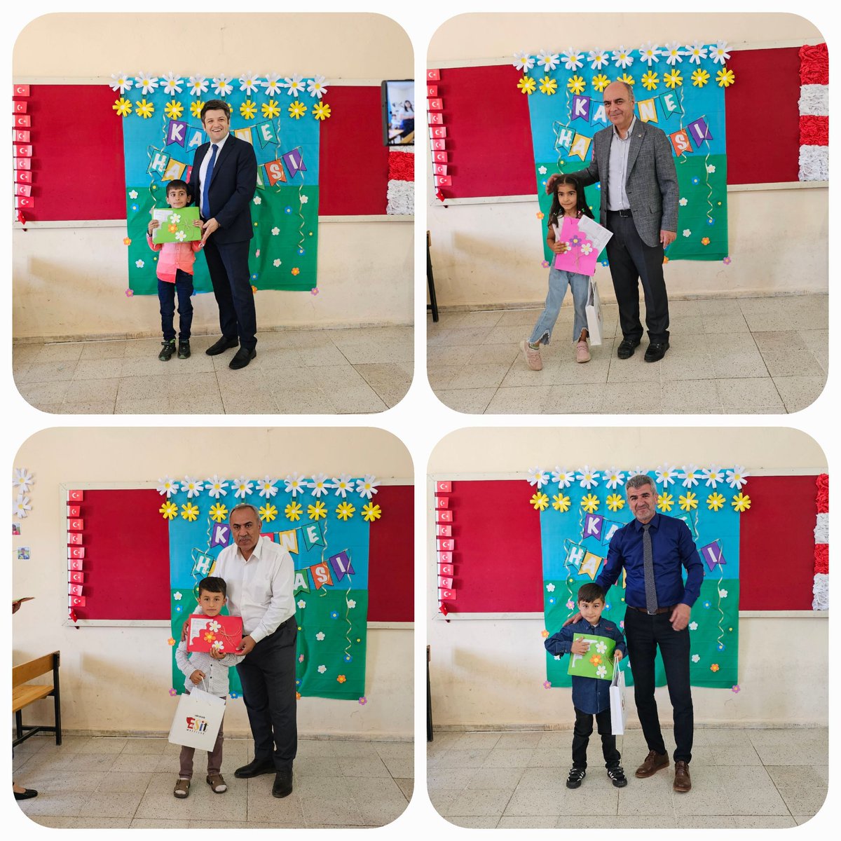OmerliMem's tweet photo. Müdürümüz Sn. Adnan ÇİFTÇİ, Kaymakamımız Sn.Kerem TÜRKER ve  Belediye Başkanımız Sn. Hüsamettin ALTINDAĞ ile Kayadere İlkokulu ve MKA Lisesinde karne dağıtım törenine katıldı. Emeklerinden dolayı tüm öğretmenlerimize çok teşekkür eder, çocuklarımıza iyi tatiller diliyoruz.🌸🌼🌺 https://t.co/GonsjwTrMu