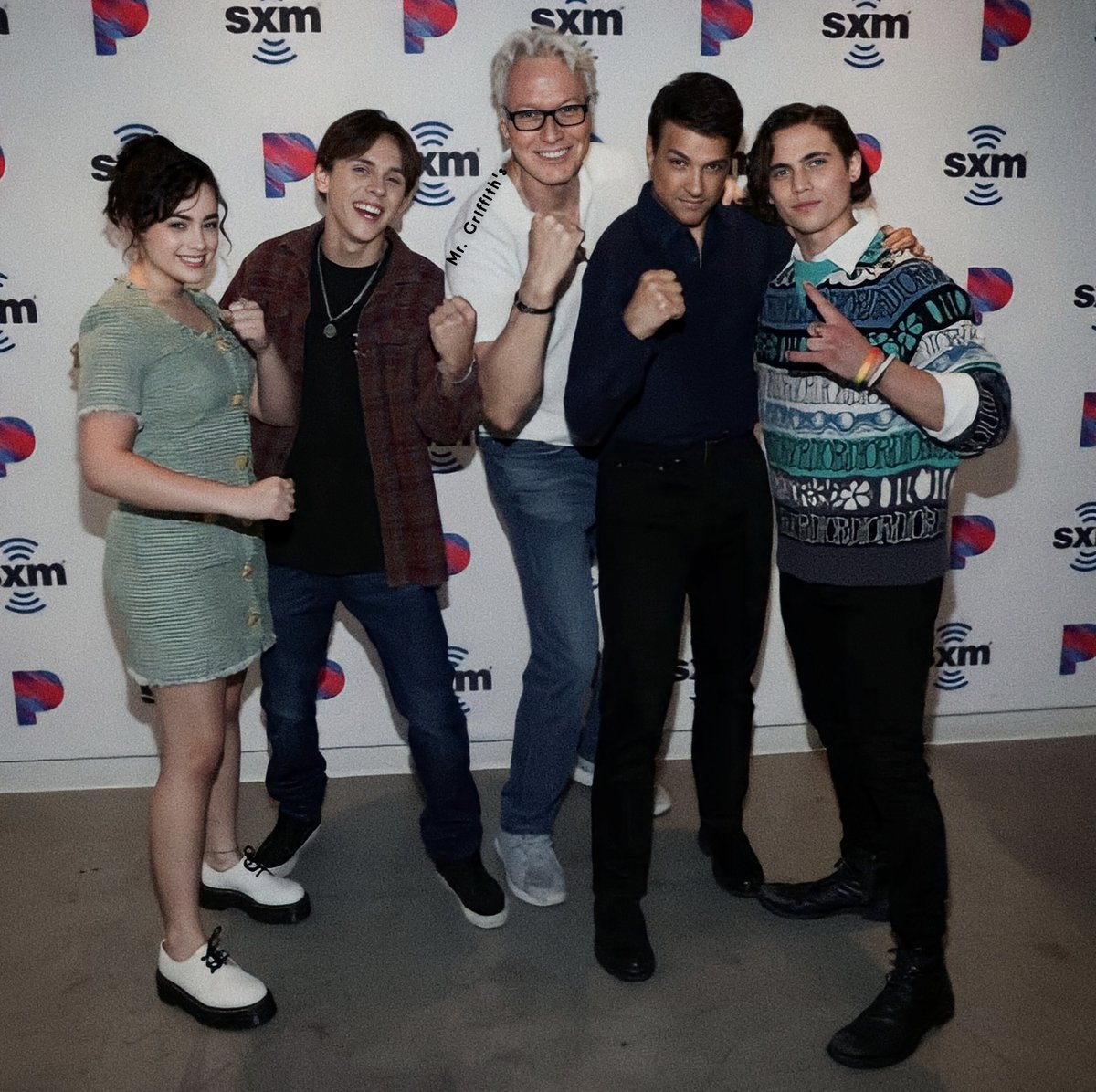 Just look at these cheerful folks!
#ThomasIanGriffith along with the cast members at SiriusXM Studios a few days before 
@CobraKaiSeries season 5 official Netflix release.

#TerrySilver #SiriusXM #Studios #interviews #throwback #CobraKai #CobraKaiSeason5 #Netflix #series #events