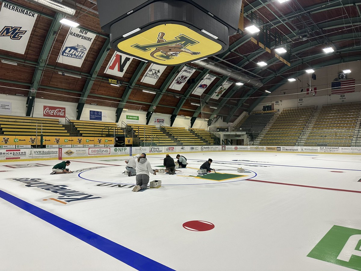 If you know me well, you know I love our logo…and it’s never a good idea to hand me a paint brush 🫣! But this was a special activity helping paint the VCat for a little <a href="/GutFieldhouse/">Gutterson Fieldhouse</a> with some great colleagues <a href="/UVMathletics/">UVM Athletics</a> Now I’m ready for <a href="/UVMmhockey/">UVM Men's Hockey</a> <a href="/UVMwhockey/">UVM Women's Hockey</a> season!