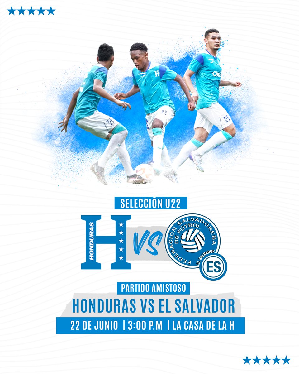 🔝AMISTOSO INTERNACIONAL

👏🏾La @FenafuthOrg confirma juego amistoso de la #HU22 
🇭🇳.

#Honduras🇭🇳🆚️ #ElSalvador🇸🇻

➡️Preparación de los Juegos C.A y el Caribe.⚽

🗓 22 -06-2023
🏟 Casa de la H
🕒 3:00 p.m

#LaHsomostodos #FENAFUTH