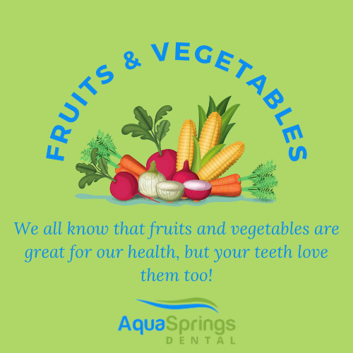 It's Oral Health Month! 🦷

Did you know that vegetables are not only good for your overall health but also for your oral health? They make a fantastic tooth-friendly snack! 🥕🥦

📞(512)392-6222 | bit.ly/3LlMoee 

#aquaspringsdental #smile #teeth #healthysmiles