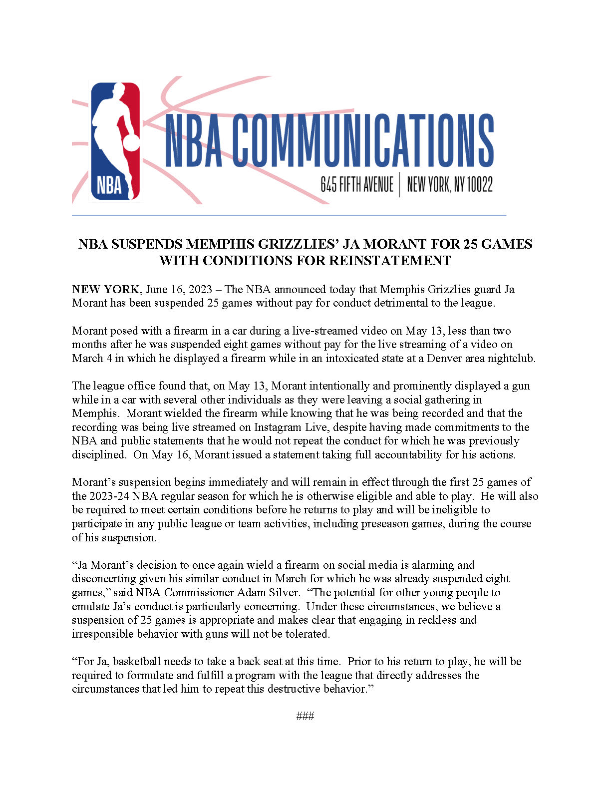 NBA Communications (@NBAPR) / X