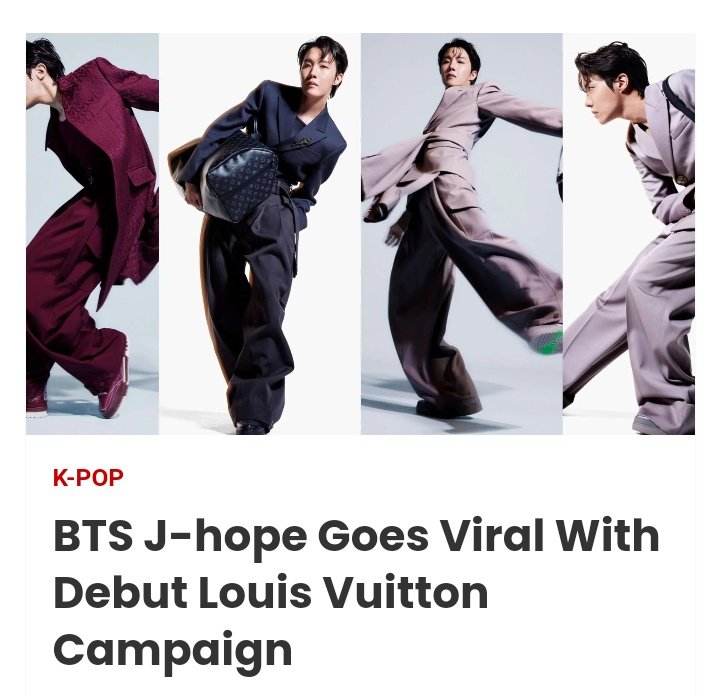 J-Hope Of BTS Featured In Louis Vuitton Campaign
