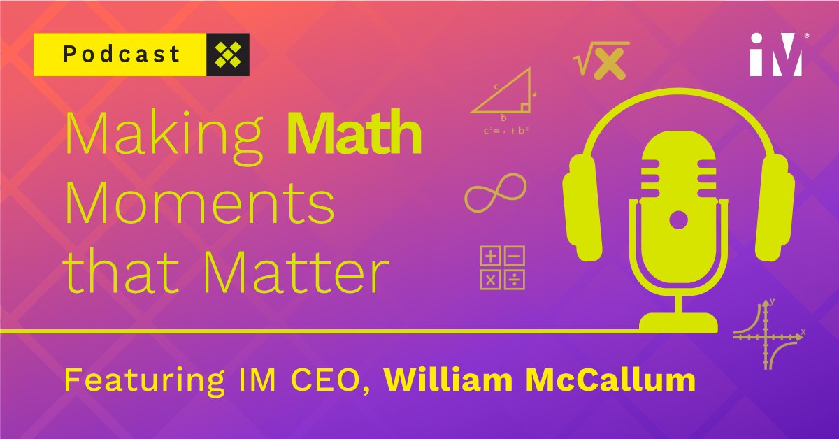 IllustrateMath's tweet image. Incase you missed it, tune in to “Making Math Moments that Matter” podcast to hear our CEO, Bill McCallum chat with the host about strategies, &amp;amp; secrets for building a math classroom that you wish you were in. @MakeMathMoments 
Listen: makemathmoments.com/episode237/  
#mathpodcast #math