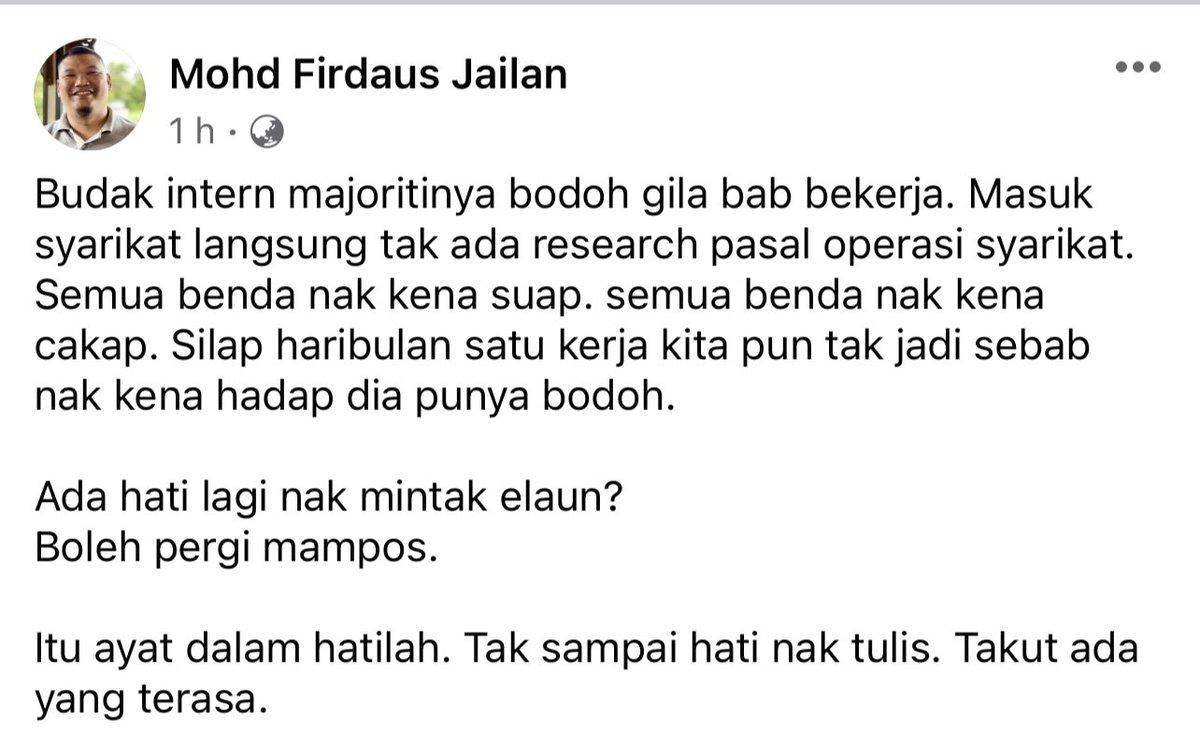 firdausjailan's tweet photo. Ini cakap dalam hati.☺️☺️☺️ https://t.co/K8bHLqqzlK