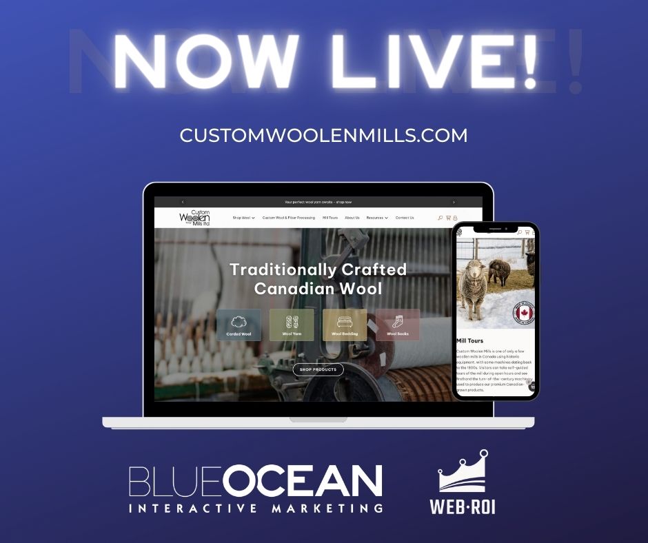 BlueOceanYYC's tweet photo. The sheep have come home! 🎉 Custom Woolen Mills' new e-commerce site, crafted by @BlueOceanInteractive and @WEBROI, is a seamless blend of prairie charm and modern design. https://t.co/Jy2IKLO1Pe #DigitalMarketing #WebDesignCalgary #Ecommerce https://t.co/8toucrGW5B