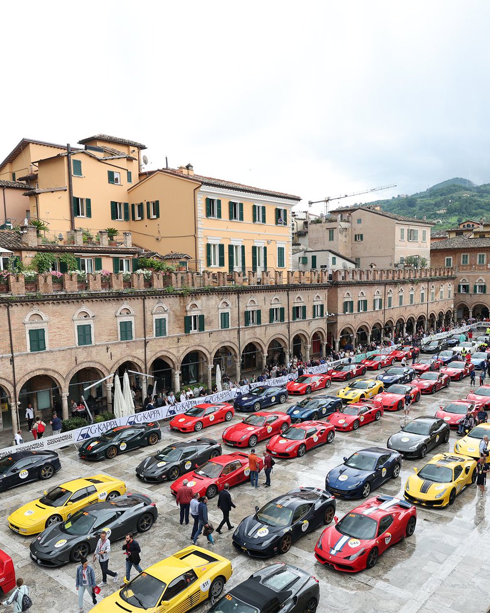 How many is enough? It’s never enough.

As the convoy of the #FerrariTribute #1000Miglia 2023 continue their journey through Italian landscapes, they turned off their engines for a break together.

Stay tuned for more updates of the event.
<a href="/millemiglialive/">1000 Miglia Official</a>
#DrivingFerrari