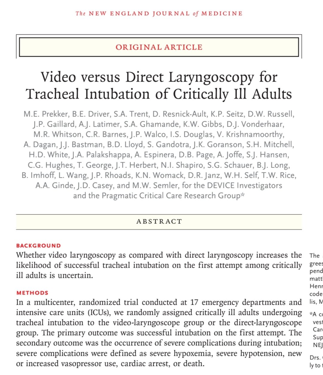 armyemdoc on Twitter "The results from our DEVICE trial are out in the