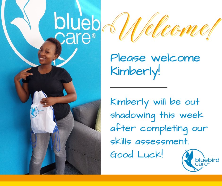 Please welcome Kimberly!🎊
Kimberly will be out shadowing this week after successfully completing our skills assessment last week.😊
Good luck Kimberly, you will be amazing!💙

#careworker #Care #Carer #HomeCare #HealthCare #Health #careservices #services #welcome #newemployee