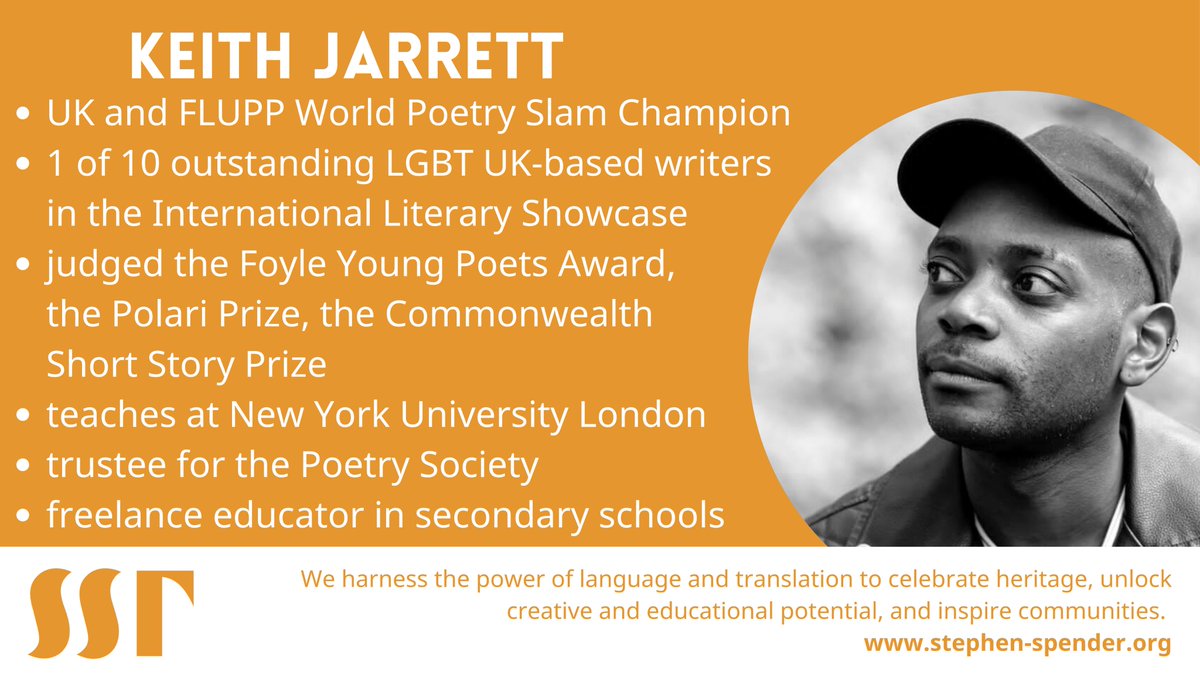 Meet the judges of #SSTPoetryPrize2023:
Keith Jarrett is judging this year’s Individual Youth Entry and the NEW Schools Laureate Prize!

Watch @KeithJLondon introduce himself: youtu.be/CVyQkf-jNtQ

#SSTPoetryPrize <a href="/PolariPrize/">Polari Prize</a> #slampoetry #lgbtq #translation