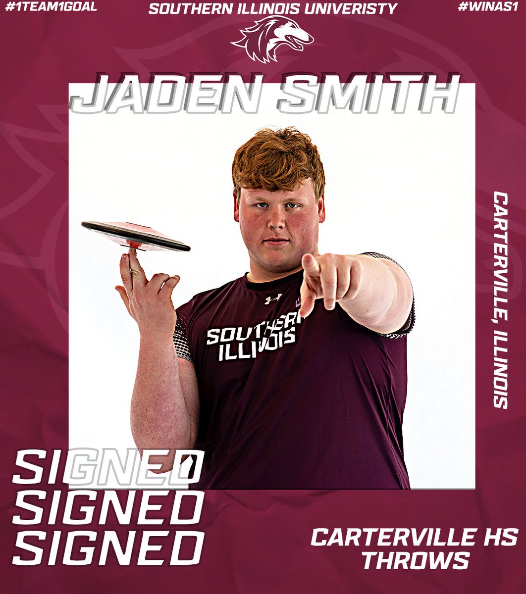 𝐒𝐈𝐆𝐍𝐄𝐃: Jaden Smith is heading to SIU!! 🖊️ 

#1Team1Goal | #Salukis
