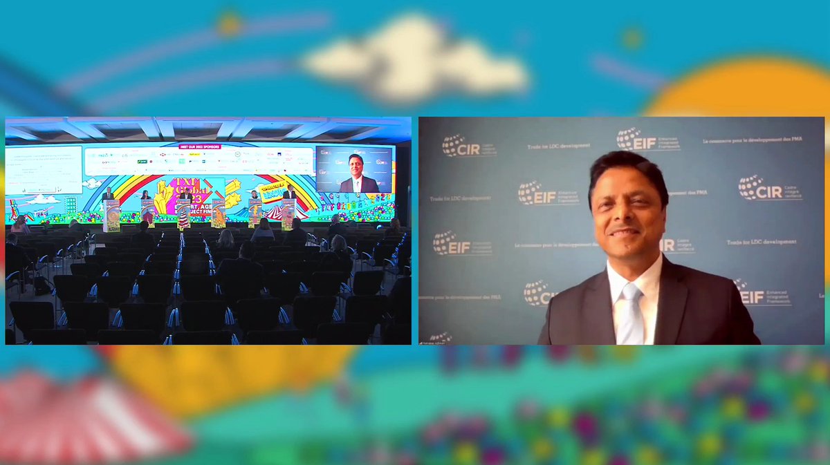 Leadership panel discussing: poly-crisis, trade and net zero at #TXFGlobal2023.

Despite several challenges, many LDCs have not only made a commitment to achieve net zero by 2050; but are also implementing policies and actions to meet the target 💬 <a href="/Ratnakaradi/">Ratnakar Adhikari</a>