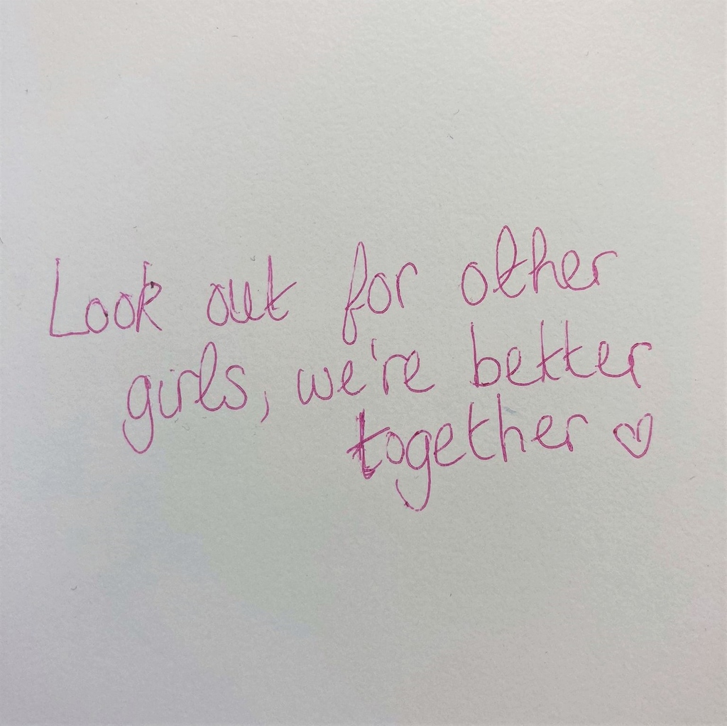 We love this message found in the Trinity toilets this week. We've got your back girls! Women’s Night Safe Space is out on Saturday 10pm-3am at the Corn Exchange this weekend #BeSafeFeelSafe #AskForAngela #WomensNightSafeSpace