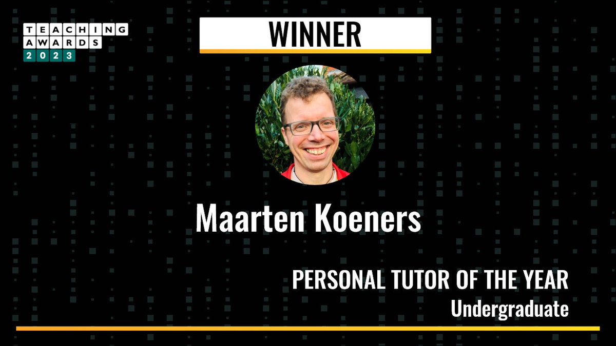 And our winner for undergraduate students is… Maarten Koeners, congratulations Maarten! 🎉
<a href="/UofEBusiness/">University of Exeter Business School</a> #exeteachingawards