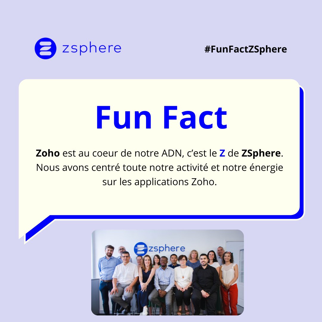 ZSphere_France's tweet photo. 𝙕𝙤𝙝𝙤, 𝙡’𝘼𝘿𝙉 𝙙𝙚 𝙕𝙎𝙥𝙝𝙚𝙧𝙚 

Les collaborateurs ZSphere sont tous des passionnés de @Zoho  parce que, Zoho, c'est notre ADN 🧬 

#FunFactZSphere #ZSphereADN #Zoho https://t.co/06scxFfycB