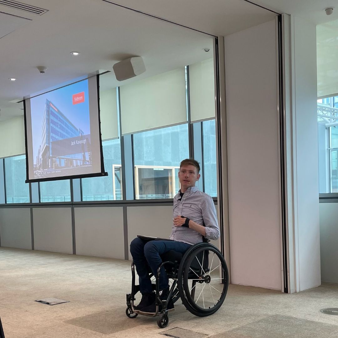 MathesonLaw's tweet photo. Matheson's Learning and Development team, in collaboration with the Accessibility Committee of our Impactful Business Programme, were delighted to welcome Jack Kavanagh to our office today for a session with our summer interns and colleagues. https://t.co/kkbaOMmaCv