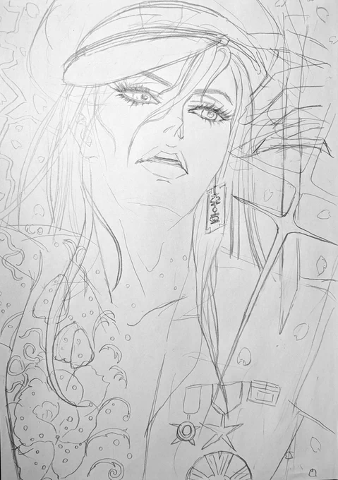 怒濤&怒濤で参ります。

#鉛筆画 #wip 