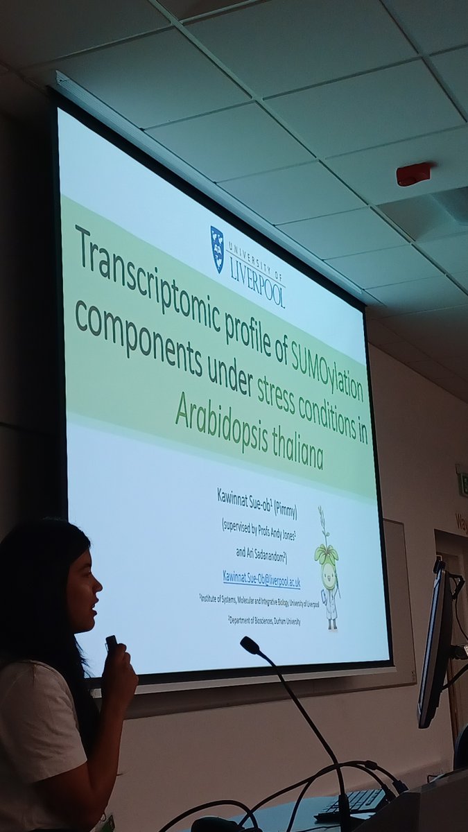 Our final talk of the day - Kawinnat Sue-ob, talking about SUMOylation in Arabidopsis!