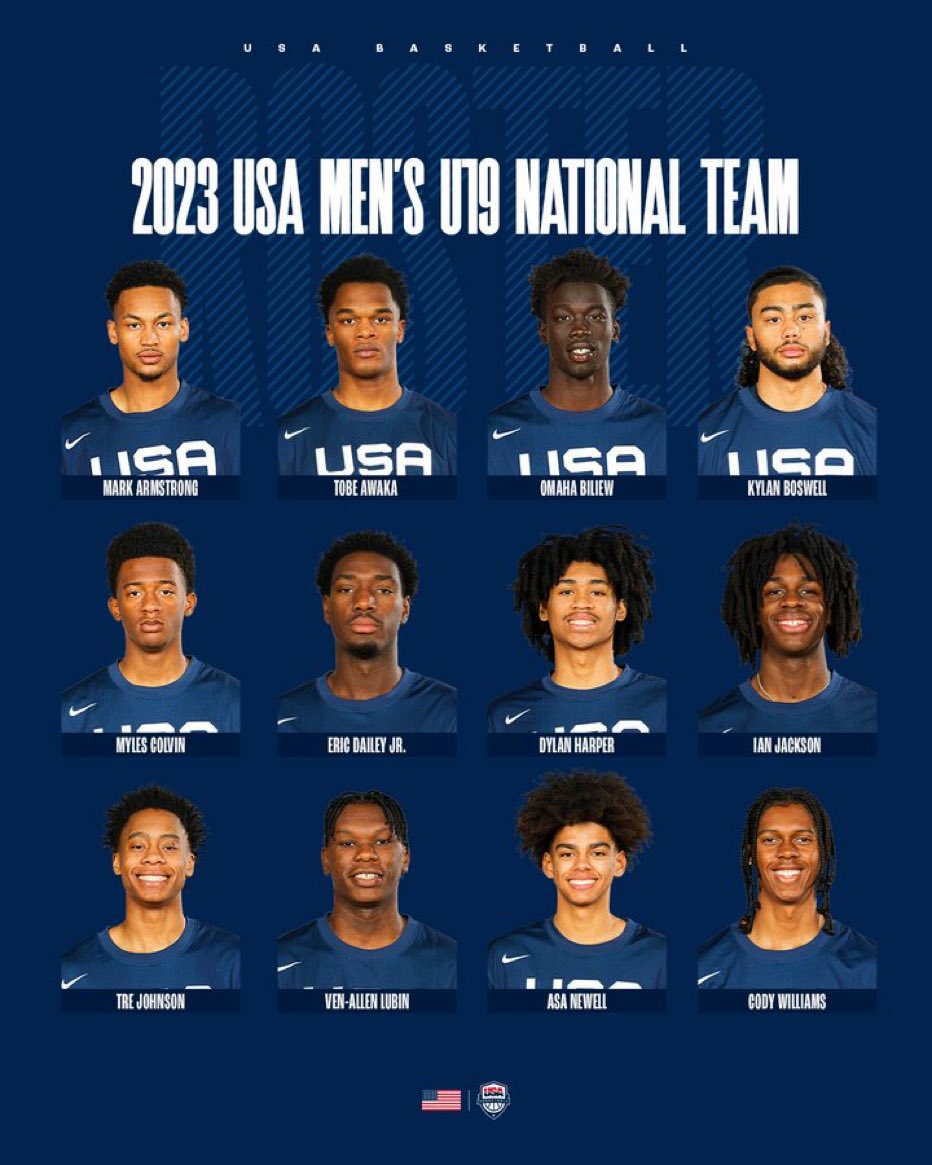 Congrats to @NewellAsa on making the 12-man roster for the 🇺🇸 #USABMU19 @usabjnt team!

The @MVABasketball star was 1 of just 4 high school players named to the team that will compete at the 2023 FIBA U19 Men’s World Cup, June 24-July 2 in Debrecen, Hungary 🇭🇺! #NIBC