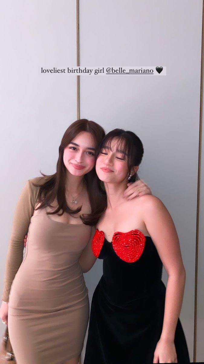 bellelieversofc's tweet photo. #BelleMariano in @.angelinaisabele's IG Story!

"loveliest birthday girl @.belle_mariano 🖤"

🔗 https://t.co/uzTbOCgj3u

@bellemariano02 https://t.co/YgPHkRKY5k