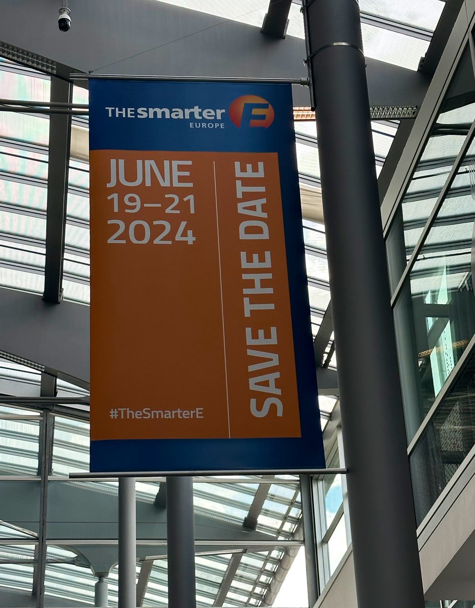 BSWSolareV's tweet photo. Danke für eine tolle @intersolar / #TheSmarterE 2023! Und nicht vergessen: Mitte Juni 2024 sehen wir uns wieder! #bswIntersolar https://t.co/daVezoCssS