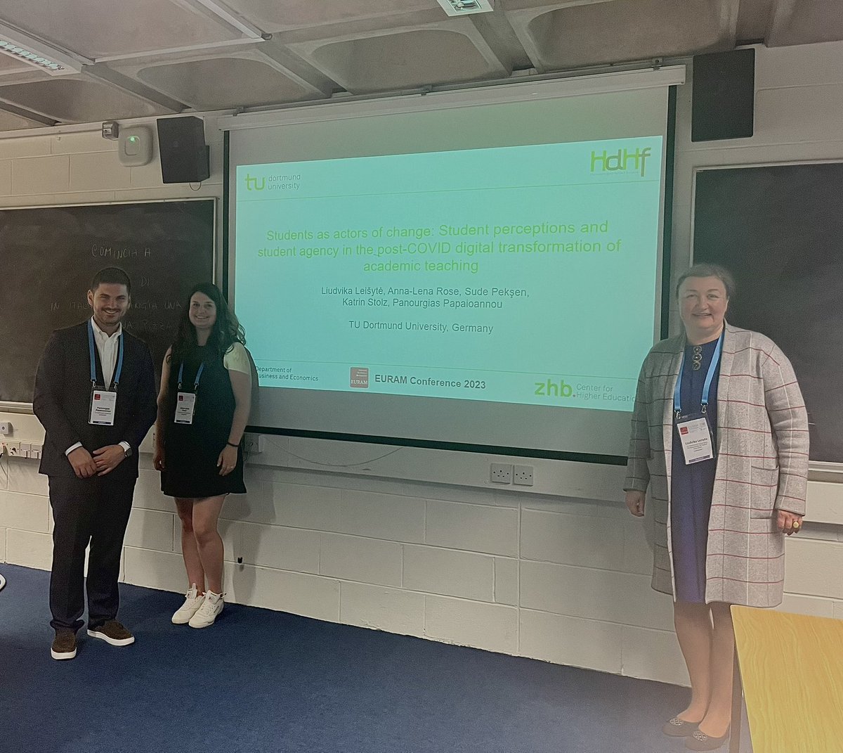 Our presentation “Students as actors of change: Student perceptions and student agency in the post-COVID digital transformation of academic teaching” took successfully place during @EURAM_BXL with the support of @inno_lehre and as part of the #STARK project @HdHf_TUDortmund