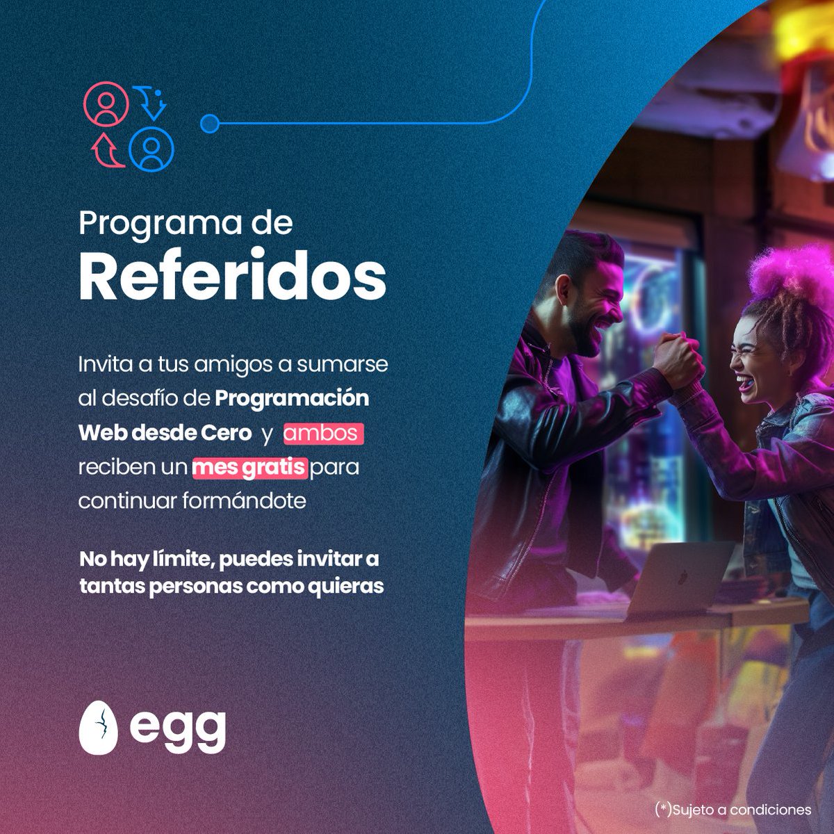 EggLive_'s tweet image. Aprovecha esta #oportunidad única para establecer conexiones valiosas, expandir tus conocimientos y alcanzar nuevas metas juntos⚡️
#programación #programaciónwebdesdecero #aprenderprogramación #industriaIT #industriatech #CooperaciónHumana