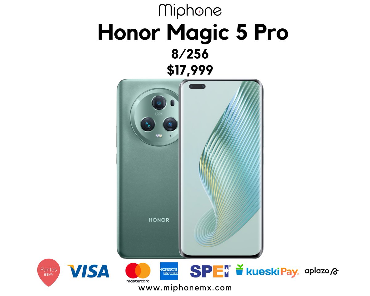 miphonemx's tweet photo. El que más nos pedían, #HonorMagic5Pro 📷
El Olimpo de la fotografía móvil.
Lo compras aquí: https://t.co/SurNojVGf1 https://t.co/DhqS2VyYyx
