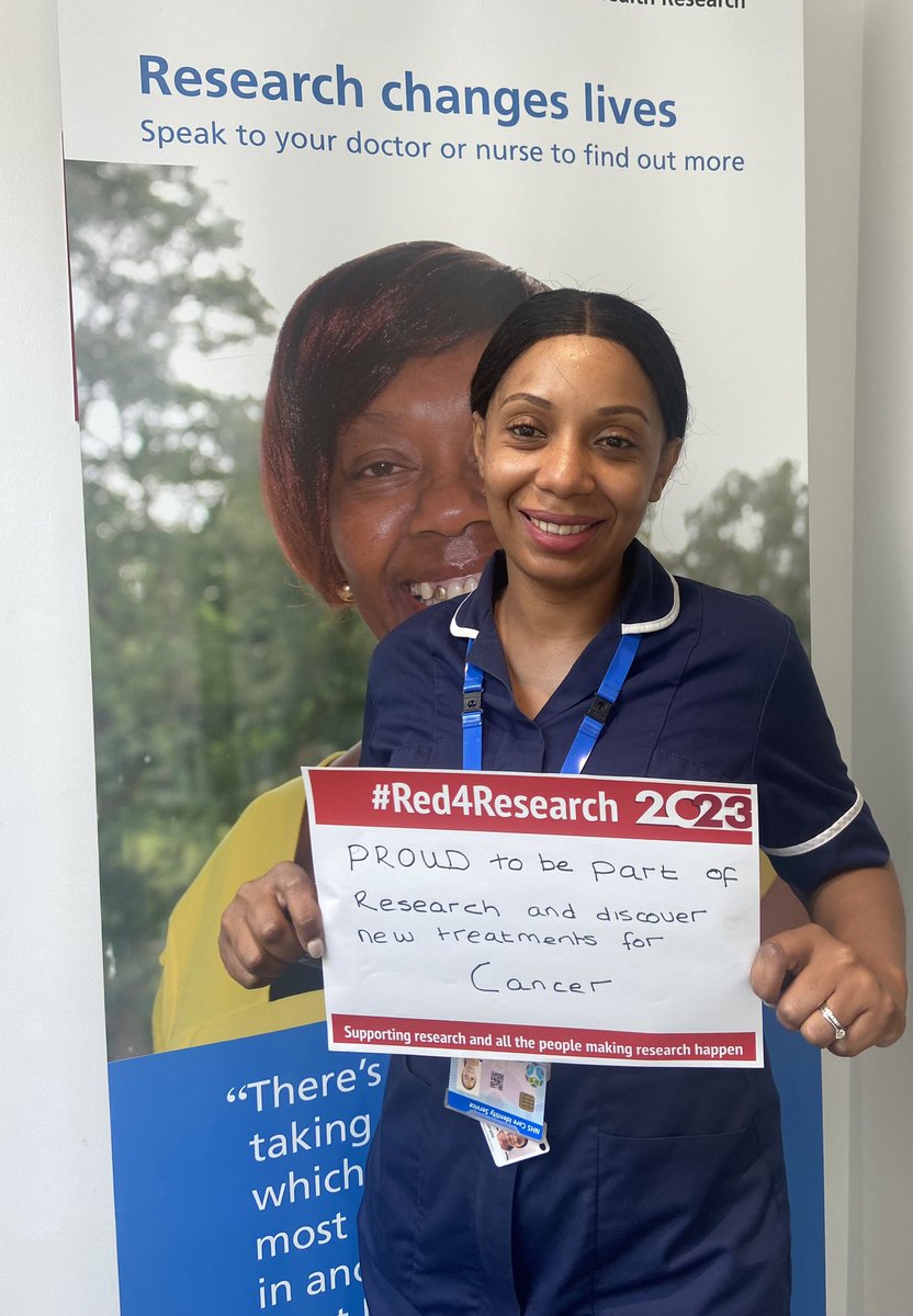 #Red4Research thanks for all you do to support research delivery <a href="/MKHospital/">Milton Keynes University Hospital NHS FT</a> 👏🏻👏🏻 <a href="/SharonRMKUH/">Sharon</a>  @tvsm