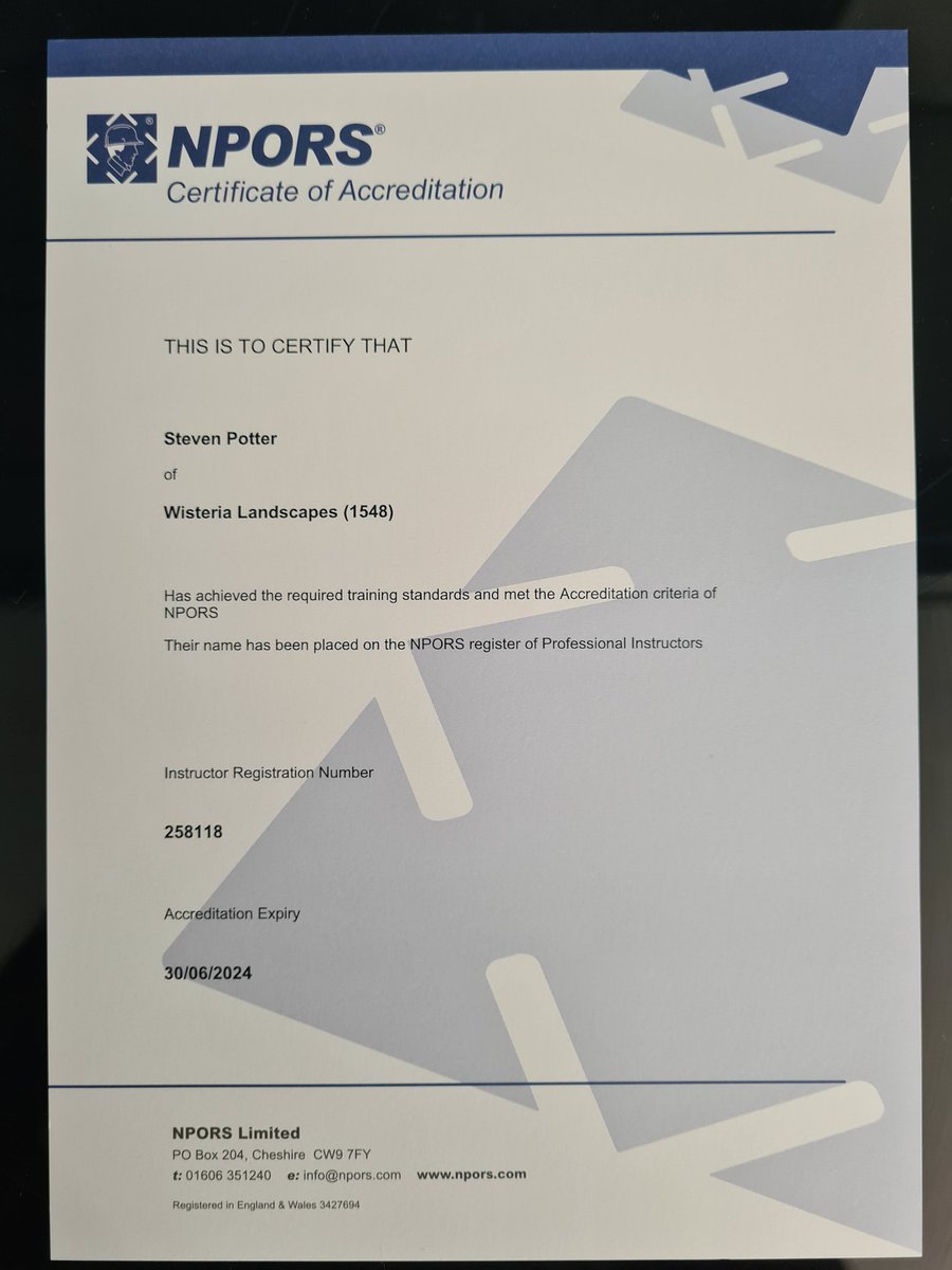 WLandscapesuk's tweet photo. @NPORS1 5 year audit complete, certificates arrived, Contact me should you have any requirements.
#training #360excavator #forwardtippingdumper #cableavoidancetool #Abrasivewheel #constructionsafety https://t.co/hxMgwKJRL8