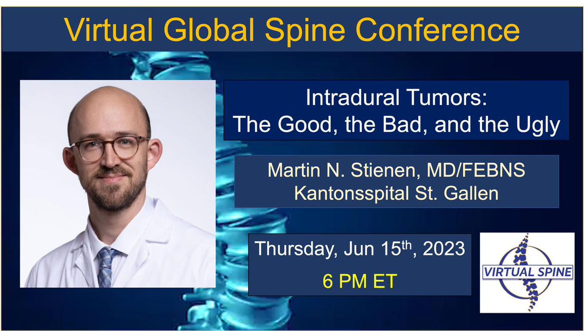 Yesterday's insightful session with Dr. Martin Stienen (<a href="/mnstienen/">Martin N. Stienen, MD/FEBNS</a>) is now available on our YouTube channel. Join us as we delve into the topic of Intradural Tumors. youtube.com/watch?v=Jk8ORQ… 
#Neurosurgery #NeuroTwitter #orthotwitter #NeuroRad #intraduraltumors #EANS #ENAS_Yns