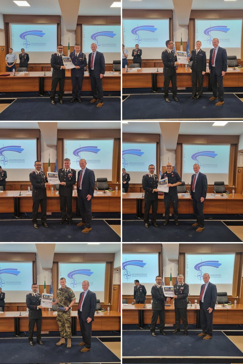 The Introduction to #StabilityPolicing for Leaders Course has concluded.
#Grazie to OUR attendees fm 🇦🇱 🇦🇿 🇨🇦 🇨🇿 🇫🇷 🇬🇷 🇰🇬 🇮🇪 🇮🇹 🇵🇹 🇷🇴 🇹🇷 🇬🇧 and to the lecturers, who remarkably contributed to its success. Indeed, #StabilityPolicingOpenClub
#WeAreNATO #StrongerTogether #SPOpenClub