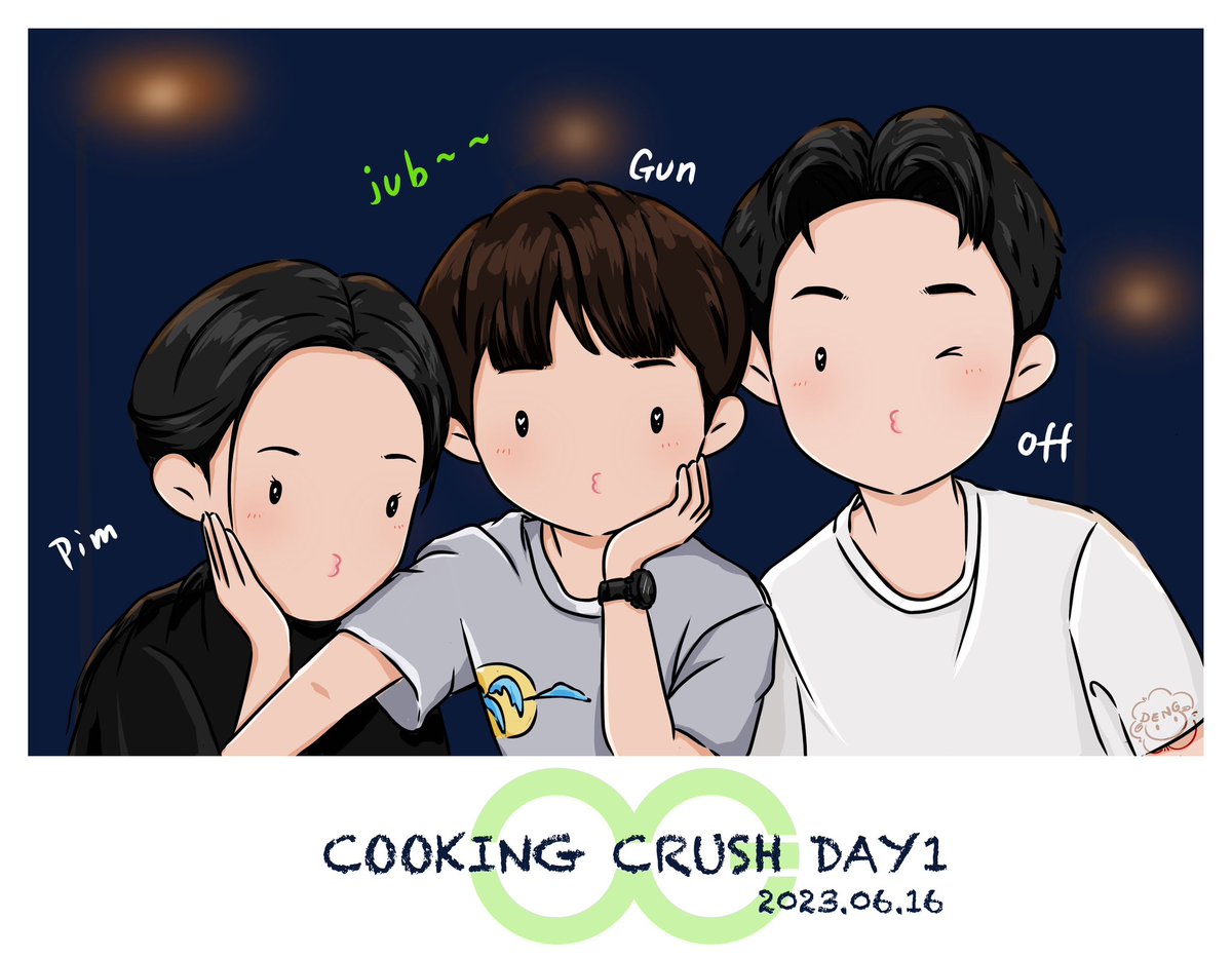 🍳🎬
 #CookingCrushSeriesQ1
#offgun #ออฟกัน 
#OffJumpol #GunAtthaphan #pimwalee 
#Fanarts