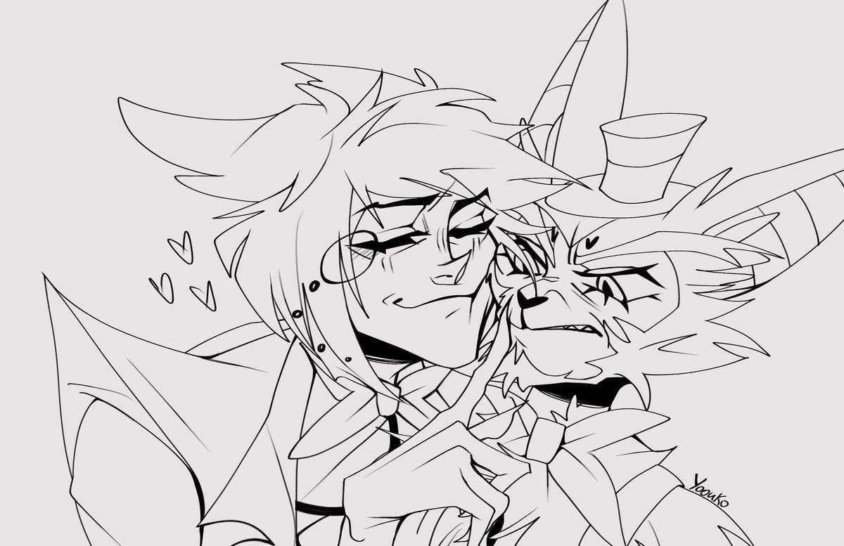 yooukoo_'s tweet photo. Fluffy🤭 #hazbinhotel #HazbinHotelAlastor #HazbinHotelHusk #Husk #Alastor https://t.co/R0JLw8eOrh