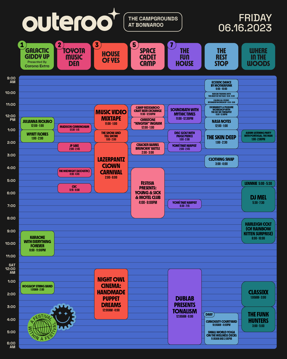 Bonnaroo schedule