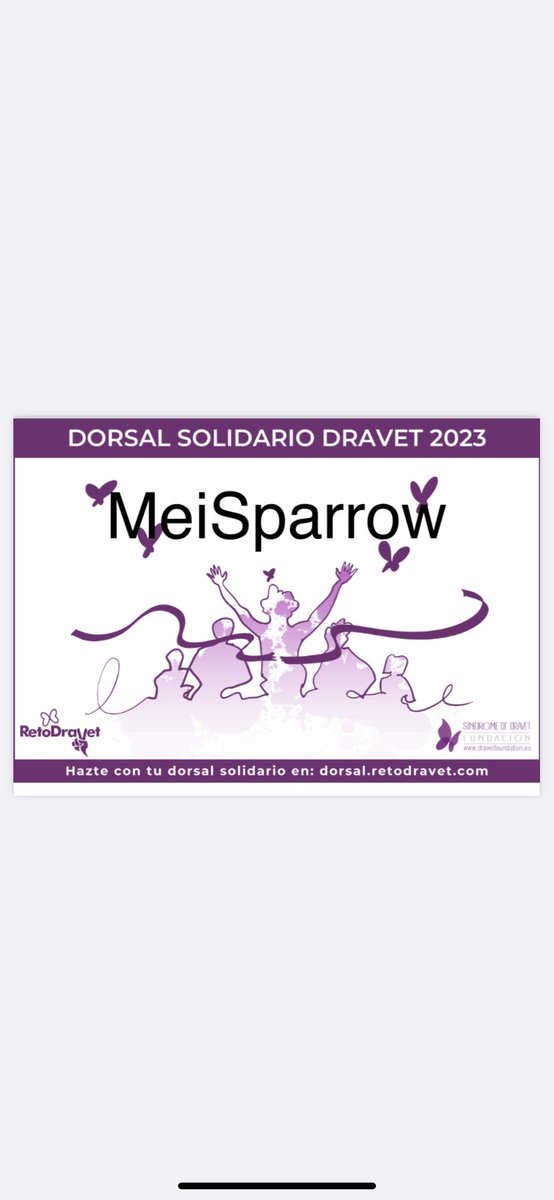 Ya tenemos el dorsal solidario del @RetoDravet!! (Gracias a @evicarunner y @LetiOS_76 por darme la idea 😅). Os apuntáis?? Haced que vuestros kms cuenten!! dorsal.retodravet.com #RebelionLoba #runbeldes #SumandoKMs #Run4Fun 🐺🐺🐺💪💪💪