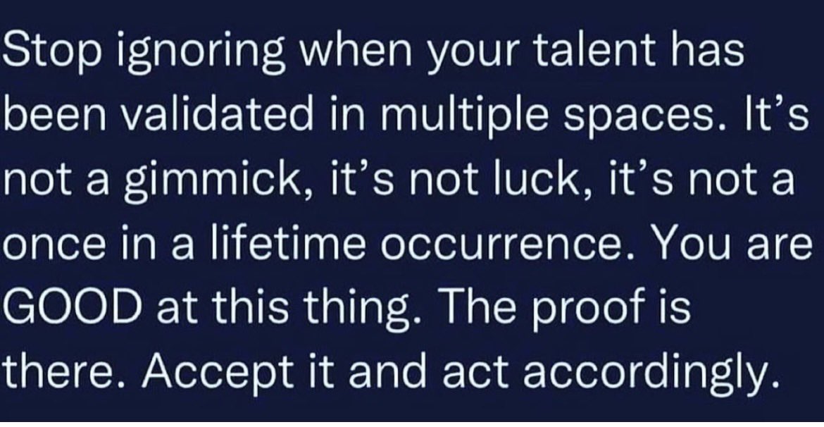It’s Your God Given talent!