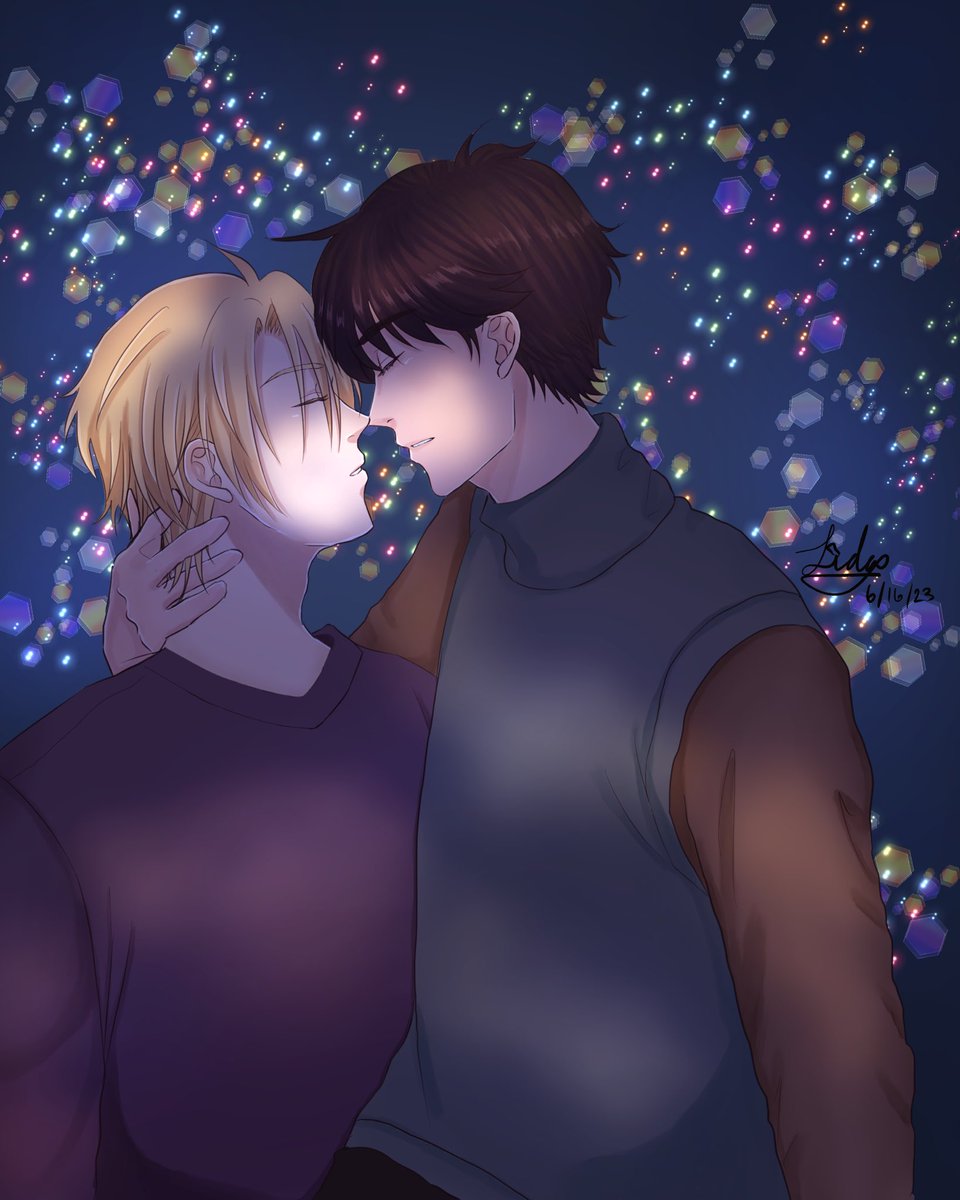 misslida_'s tweet photo. Feeling a connection with you💝

Finally finished this piece. I’m happy with how the lighting came out~
#asheiji #A英 #digitalart #CLIPSTUDIOPAINT https://t.co/VPN9n1av71