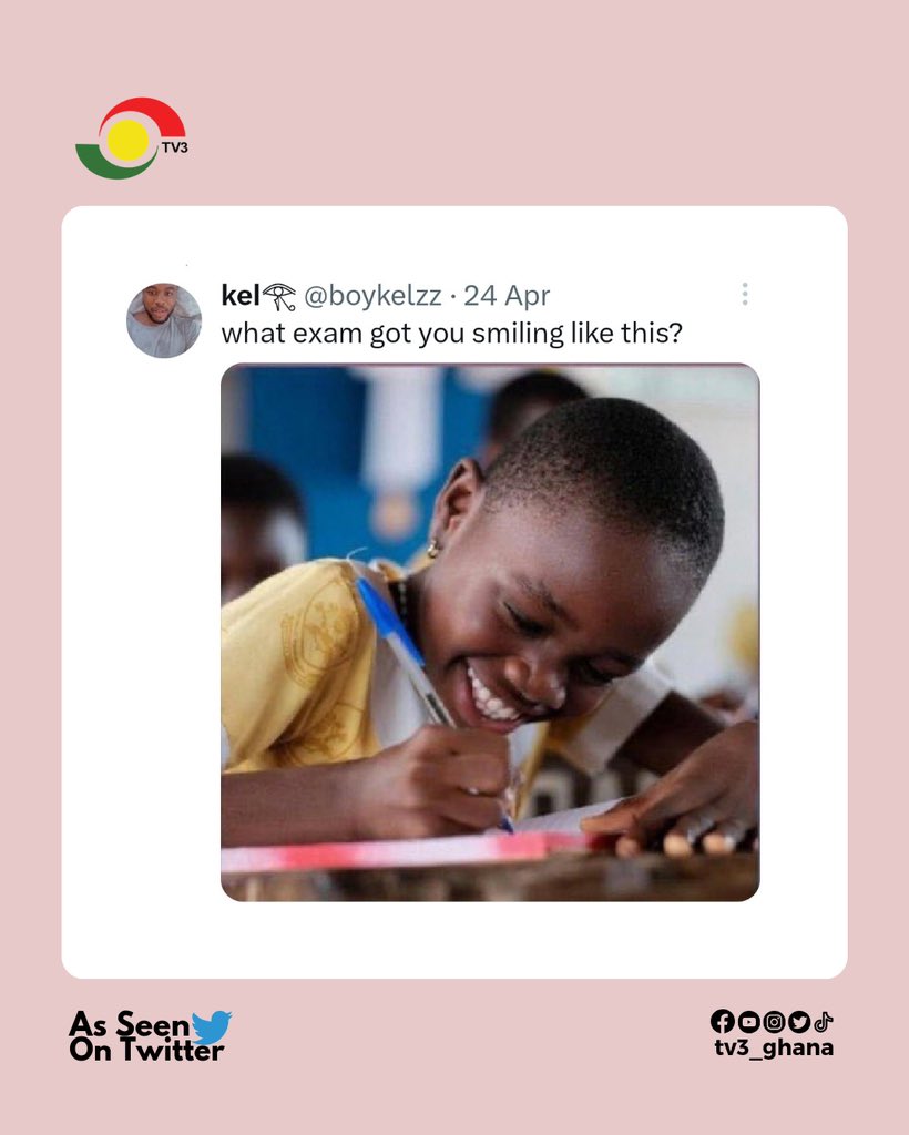 tv3_ghana's tweet photo. Which paper had you this happy? 😅

#TV3GH ✍🏽@boykelzz https://t.co/VIPVy6f6ch