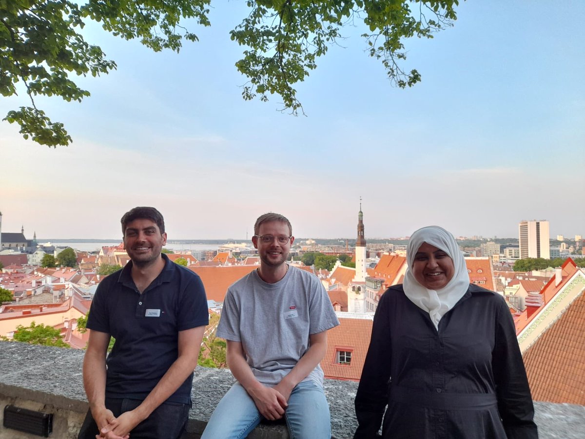 Tom, Chris and Daniya enjoying sunny Tallinn (at ~10pm) after all presenting at the brilliant 1st @RenewPV_Network workshop. @DaniyaSindi @atchrisdon @livunisire