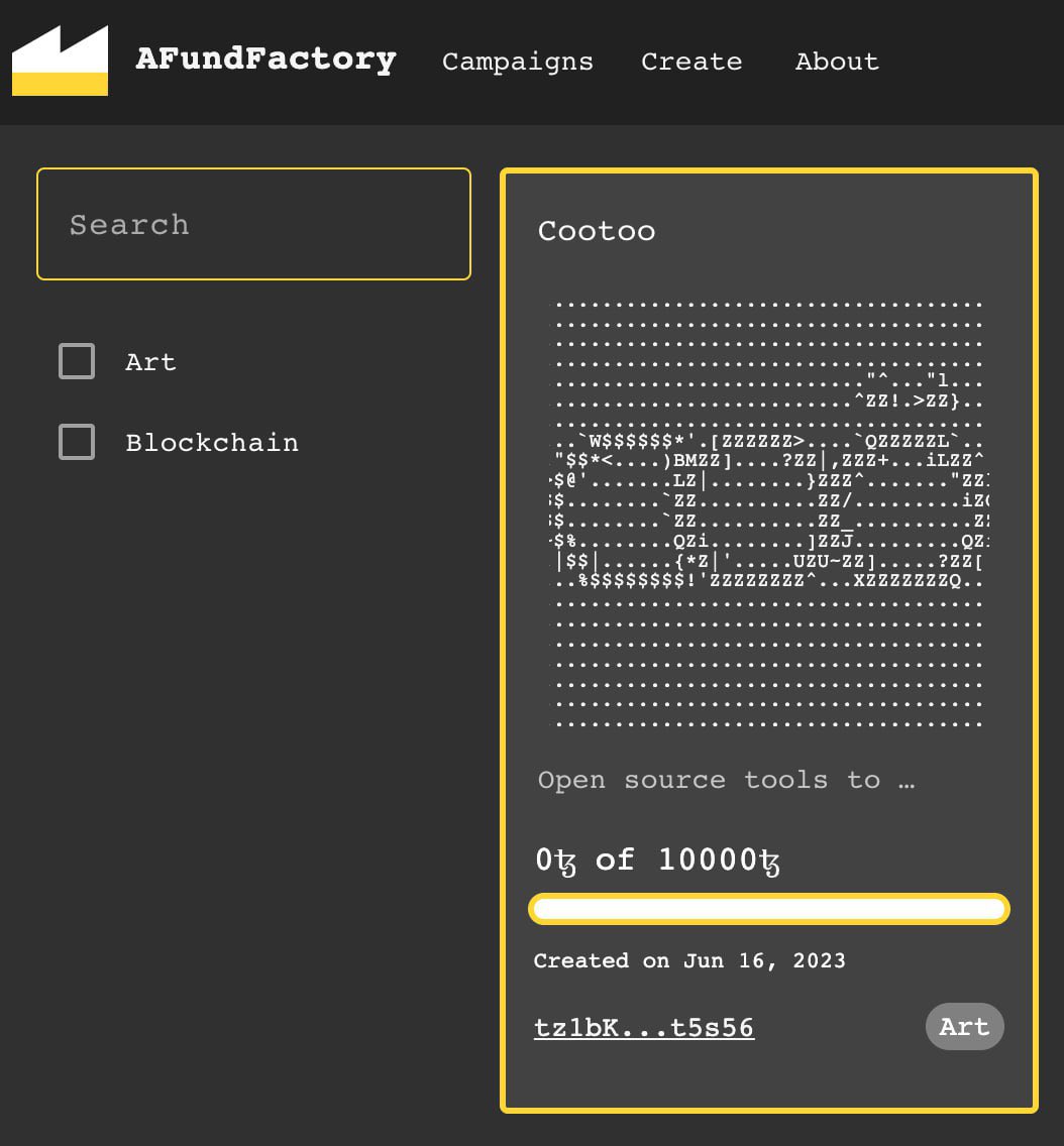 StatelessDAO's tweet photo. With your #tezos you can help fund the development of a fully cooperative NFT platform for all using @AFundFactory. Every little bit helps! Let's make it happen!
https://t.co/PryMosESt5 https://t.co/KFi5fOvY3P