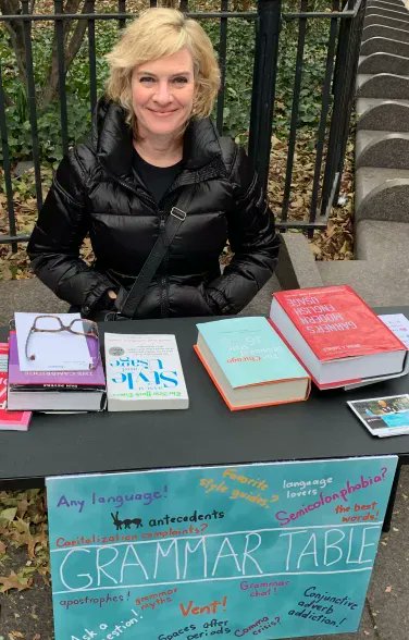 nysoclib's tweet photo. What's the difference between their and they're? When do we hyphenate terms? No fear - @GrammarTable has your back! Drop by on Friday, 6/23, for all things grammar! Free and open to all. 📚 📝
https://t.co/29QChEzpfP
#GrammarTable #learningisfun #librarylife https://t.co/yjeSRLgF8n