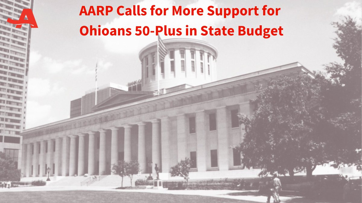 AARPOhio's tweet photo. Ohio Budget Bill: AARP calls for Healthy Aging Grants funding to be restored and accountability measures for nursing home funding to be included. #HB33 #OhioBudget https://t.co/uep0FbvNoL