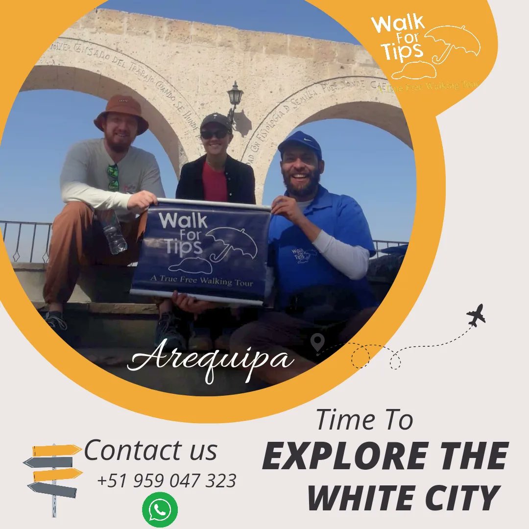 🇺🇲🇷🇺 On Friday, June 9, I had two visitors with whom I spoke about my city and my country, as well as how minority languages ​​in many countries struggle to survive.
#Arequipa #WalkForTips #Free #FreeTours #WalkingTours #Tourism #Perú #Tips  #ontripadvisor🦉 #guidetours #FreeTour